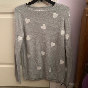 Lauren Conrad Long sleeve fuzzy gray sweater